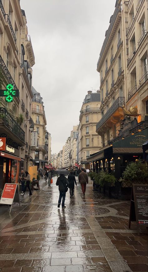 Tourist Aesthetic, Paris In The Rain, Rainy Paris, Street In Paris, Rainy Street, Aesthetic Era, France City, Travel France, Parisian Life