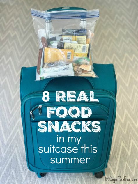 8 Real Food Snacks in my Suitcase this Summer » 100 Days of Real Food 100 Days Of Real Food, Real Food Snacks, Airplane Activities, Candied Lemons, Low Carb Zucchini, Food Snacks, Bread Maker, Meringue Pie, Warm Milk