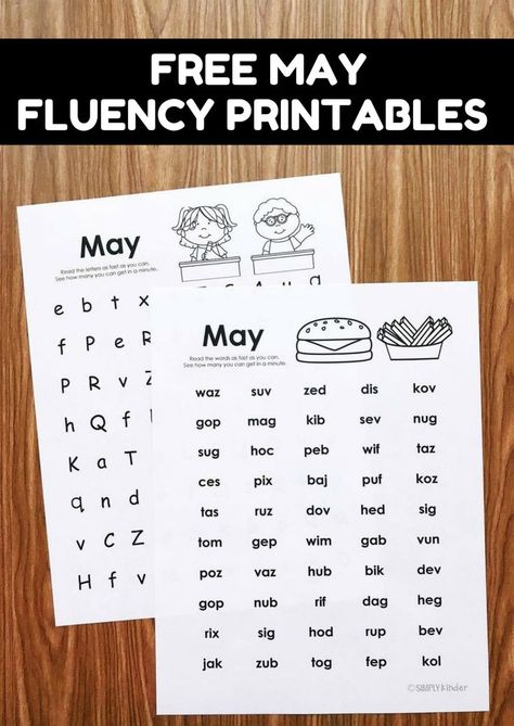 Free fluency printables for kindergarten. Work on letter naming and nonsense words! Nonsense Words Kindergarten, Letter Naming Fluency, Early Childhood Literacy, Abc Phonics, Alphabet Recognition, Nonsense Words, Long Vowels, Sight Word Practice, Sight Word Games