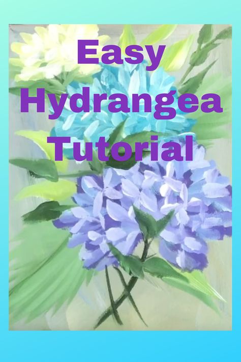 Get started today painting hydrangeas Painted Hydrangea Easy, How To Paint Hydrangeas Easy, Painting Of Hydrangeas, Easy Hydrangea Painting, Painting Hydrangeas Acrylic Tutorial, How To Paint Hydrangeas, How To Paint Hydrangeas Acrylic, Acrylic Hydrangea, Hydrangeas Painting