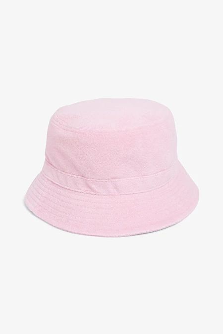 Towelling bucket hat - Pink - Hats - Monki BE Pink Hats, Knitted Hood, Pink Hat, Beret Hat, Berets, Winter Essentials, Ring Set, Mary Janes, Bucket Hat