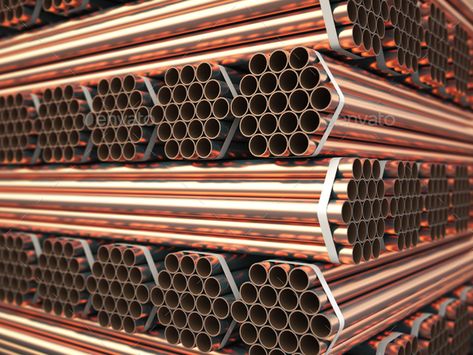 Copper or bronze metal pipes in warehouse. Heavy non-ferrous met by maxxyustas. Copper or bronze metal pipes in warehouse. Heavy non-ferrous metallurgical industry. 3d illustration#pipes, #warehouse, #Heavy, #Copper Copper Plumbing, Senior Project, Non Ferrous Metals, Copper Pipe, Metal Pipe, Bronze Metal, Print Designs Inspiration, Steam Punk, Wooden Blocks