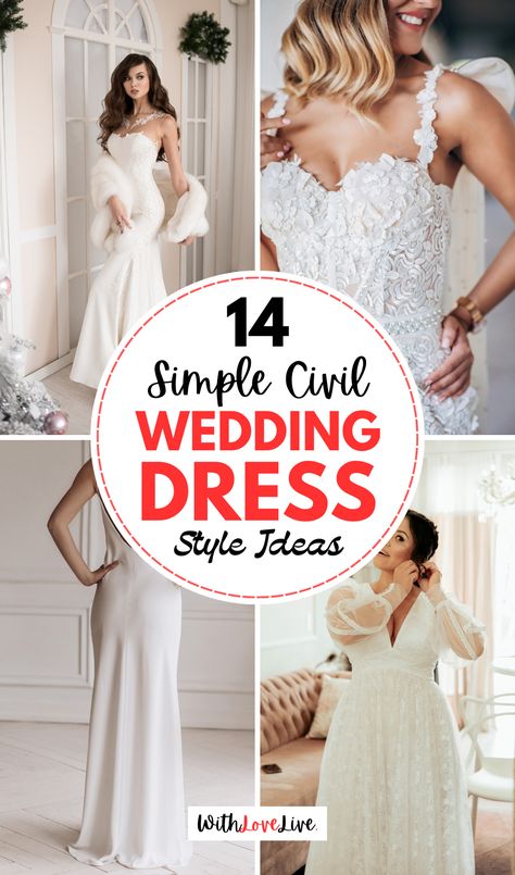 Say "I do" in style with our selection of civil wedding dresses! Discover timeless designs that reflect your personality and love story. ❤️✨ Save this pin to keep your wedding dress ideas organized for your special day! Wedding Dresses For 3rd Marriage, Second Time Wedding Dress Over 40, Second Wedding Over 50 Older Bride, Wedding Dress Over 40 Older Bride, Wedding Dress For Over 40, Older Bride Wedding Dress Over 60, Second Time Wedding Dress, Wedding Dress For 2nd Marriage, Wedding Dresses For 40 Year Old Brides