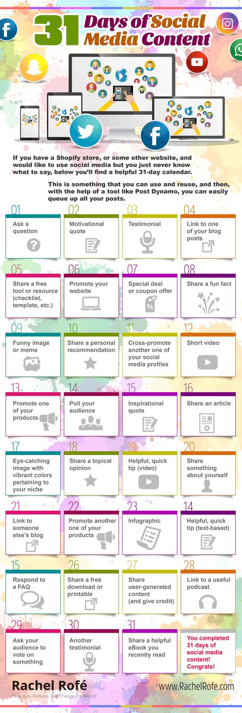 Social media can be useful in growing your business – when done right. When not done right, it can turn into an overwhelming time-suck. So to help you overcome your social media stress, I created a 31-day calendar with a new content suggestion for each day. Now you don’t need to think as much about what to ... Read more Social Media Content Ideas, Digital Communication, Social Media Content Calendar, Social Media Calendar, Free Calendar, Social Media Marketing Business, Content Calendars, 31 Days, Marketing Online