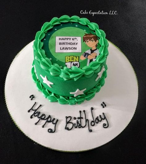 Ben 10 Birthday Cake, Ben 10 Birthday, 10 Birthday Cake, 10 Birthday, Happy 6th Birthday, Ben 10, Mini Cakes, Cartoon Network, Cupcake Cakes