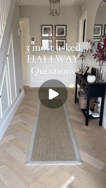 Sophie Higgs on Instagram: "HALLWAY FAQs🤍 Our hallway is probably the room in our house that I get most questions about so I thought it would helpful to answer the three most asked ones

1. Hallway flooring - our floor engineered wood and is from Ted Todd, it’s the cashmere herringbone

2. Paint colours - the paint colour on the top half of the wall is a bespoke colour from @valsparpaintuk the reference codes for a 5 litre tin are…
Base A
8916  1+15/16
8988  44
8991  1+5/16

3. Console table - this was a bargain from @amazonhome and we painted it black. Comment CONSOLE and I’ll send you the link to it 
(Aff)

Hope you have a lovely day
Sophie 😘

#hallwaydesign #hallwaydecor #hallwayideas #hallwayinspiration #paintcolours #herringbonefloor #interiordesign" Teddy Swims, Hallway Inspiration, Hallway Flooring, Hallway Design, Herringbone Floor, Have A Lovely Day, Paint Colour, Paint Colours, Lovely Day