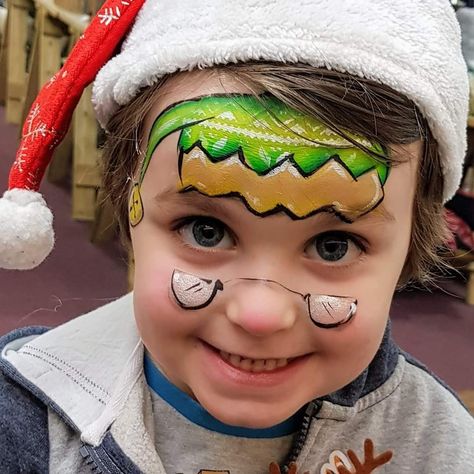 Elf Face Painting, Elf Face Paint, Christmas Face Painting, Paint Christmas, Paint Makeup, Elf Face, Face Paint Makeup, Face Painting Designs, Painting Designs