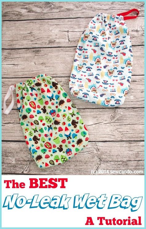 Sew Can Do: Tutorial Time: The Best DIY No-Leak Wet Bag Training Swimsuits, Wet Bags, Baby Bubble Romper, Diy Sac, Operation Christmas Child, Baby Sewing Projects, Cloth Pads, Baby Projects, Baby Diy