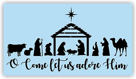 Diy Wood Nativity, Nativity Scene Clipart, Christmas Stencils, Large Stencils, Painting Wood, Christmas Nativity Scene, Sign Stencils, Christmas Swags, Painted Wood Signs