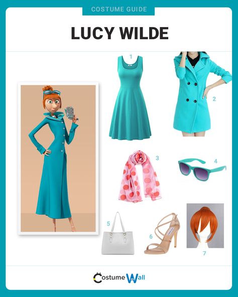 The best cosplay guide for dressing up like Lucy Wilde, the agent from the Anti-Villain League that appears in the Despicable Me series. Lucy Wilde Costume Diy, Villains Cosplay, Lucy Wilde Costume, Lucy Despicable Me Costume, Margo Despicable Me Halloween Costume, Margo Despicable Me Costume, Lucy From Despicable Me, Victor Halloween Costume Despicable Me, Despicable Me Inspired Outfit