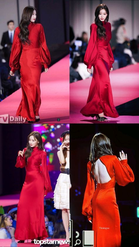 Kpop Idol Dress Red Carpet, Red Velvet Red Carpet, Korean Red Carpet, Aeri Giselle, Celebs Outfits, Dress Grad, Pretty Girlfriend, Idols Fashion, Wallpaper Dress