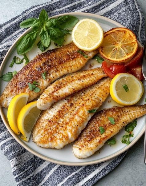 Pan-Seared Tilapia – recipeamelia.com Pan Seared Tilapia Recipes, How To Cook Tilapia, Tilapia Recipe, Dinner Quick, Tilapia Recipes, Pan Seared, Frying Pan, Weeknight Dinner, The Kitchen