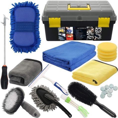 THE MOST COMPREHENSIVE TOOL: the car cleaning tools are made from fine material to be soft, sturdy and durable. The box can hold water, a piece of solid detergent can dissolve 4 liters of water, Can meet car washing anywhere.

SCOPE OF APPLICATION: Clean appearance of car, clean interior of car, cleanness of automobile tyre, car polished wax, cleanness of household kitchen, office cleaning, etc

CUSTOMER PROTECTION: If you have any questions, please contact us and we will deal with it immediatel Car Detailing Kit, Car Care Kit, Car Wash Mitt, Collapsible Bucket, Car Cleaning Kit, Clean Tires, Automotive Care, Cleaning Tablets, Care Kit