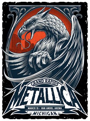 Metallica-Grand-Rapids-Print-Maxx242 Metallica Poster, Arte Heavy Metal, Metallica Concert, Metallica Logo, Metallica Art, Art Hippie, Rock Band Posters, Heavy Metal Art, Graphisches Design