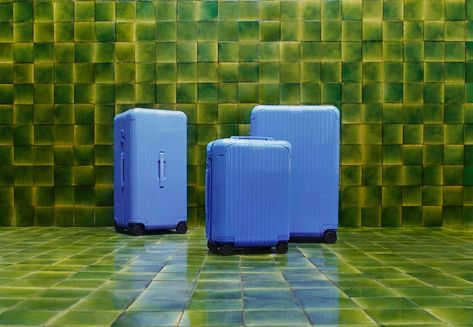 Sea Blue Suitcases & Travel Accessories Collection | RIMOWA Blue Suitcase, Suitcases Travel, Lightweight Suitcase, Lightweight Luggage, Luggage Brands, Toiletry Pouch, Packing Cubes, Suitcase Traveling, Making Waves