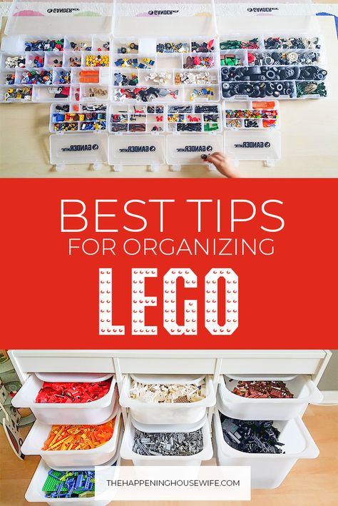 Lego Basement, Lego Storage Ideas Organizers, Organizing Legos, Lego Storage Diy, Lego Sorting, Kids Desk Organization, Lego Desk, Lego Storage Organization, Lego Organization