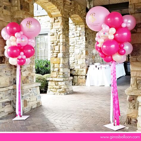 Topiary Wedding, Balloon Topiary, Column Ideas, Party Balloons Diy, Balloon Tower, 1st Birthday Party For Girls, Valentines Balloons, Diy Balloon Decorations, Balloon Stands