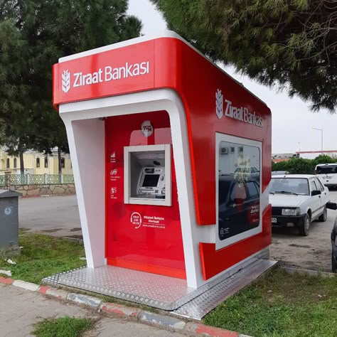 Atm Machine Design, Bank Office Design, Food Kiosk Design, Coffee Stall, Vending Machine Ideas, Charging Station Ideas, Cake Shop Design, Portable Shop, Container Shops