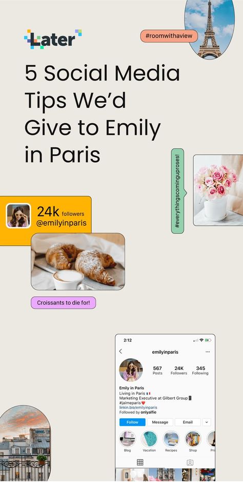 What’s not to Louvre? Emily in Paris was Netflix’s most popular comedy series of 2020 – with over 58 million households watching it within its first 28 days. And the second season is just as popular. While some argue that the show is a welcome escape from reality, others say it misses the mark when it comes to social media marketing. #emilyinparis #socialmediatips #socialmediamanagers Instagram For Business, Vacation Meals, Escape From Reality, About Social Media, Living In Paris, Emily In Paris, Comedy Series, 28 Days, Things Happen