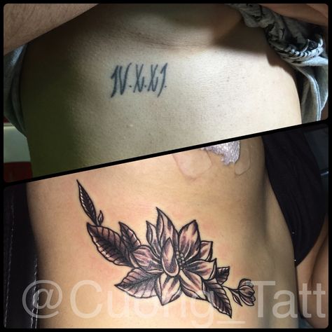 Cover up Rib Tattoo. Tattoo Cover-up, Cover Up Tattoo, Up Tattoos, Rib Tattoo, Cover Up Tattoos, Lotus Flower Tattoo, Flower Tattoo, Tattoo Ideas, Cover Up