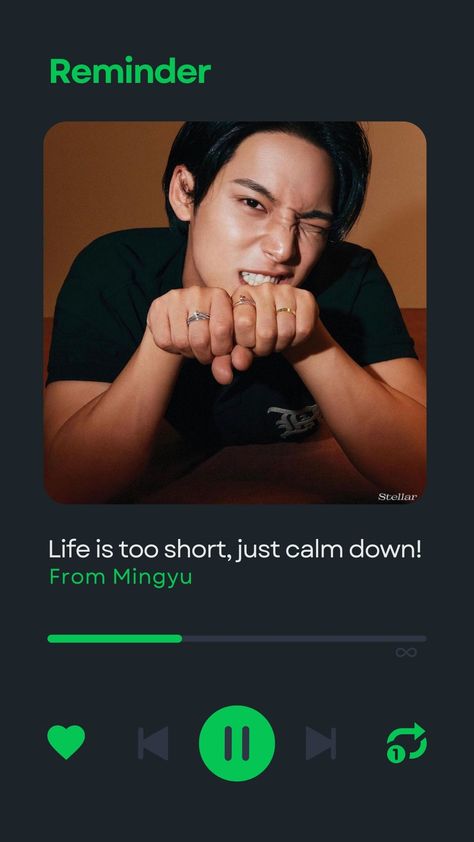 Mingyu Mingyu Quotes, Kim Mingyu, Mingyu Seventeen, Calm Down, Life Is Short, Quote Of The Day, Seventeen, Photo Editing, The Day