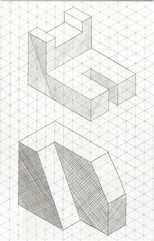 Oblique Drawing, Isometric Sketch, 3d Drawing Tutorial, Coordinate Graphing, Graph Paper Notebook, Illusion Drawings, Isometric Drawing, Perspective Drawing Lessons, Cross Wallpaper