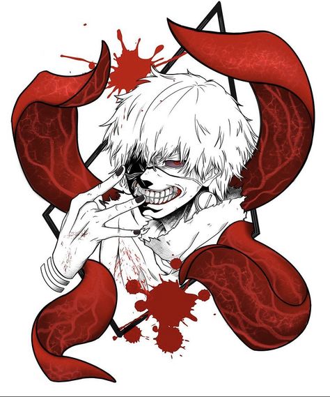 Ken Kaneki Tattoo, Tokyo Ghoul Tattoo Ideas, Kaneki Tattoo, Art Akrilik, Tokyo Ghoul Tattoo, Black Flash Tattoos, Tokyo Ghoul Drawing, Tattoo Anime, Geek Tattoo