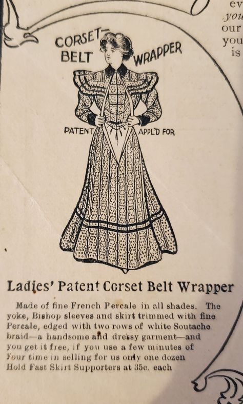 Edwardian Bodice Pattern, Wrapper Dress, 1890 Corset Pattern, Fashion Construction, Edwardian Underbust Corset, 1890s Corset Cover, 1890s Bodice, Early 20th Century Fashion, Tea Gown