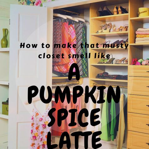 How to make that musty closet smell like a #PumpkinSpiceLatte Linen Cupboard, Going Green, White Vinegar, Linen Closet, Pumpkin Spice Latte, A Pumpkin, Smell Good, How To Make Your, Pumpkin Spice