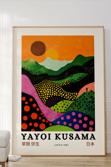 Yayoi kusama, yayoi kusama poster, museum poster, Japandi art, Japandi wall art, japanese print, yayoi kusama print, japanese wall art, Sage green wall art, Danish pastel, Wabi sabi wall art, maximalist wall art, wall collage kit Yayoi Kusama Collage, Art Wall Collage, Kusama Yayoi, Yayoi Kusama Art, Wall Art Sage Green, Yayoi Kusama Poster, Sage Green Wall Art, Japandi Art, Sage Green Wall