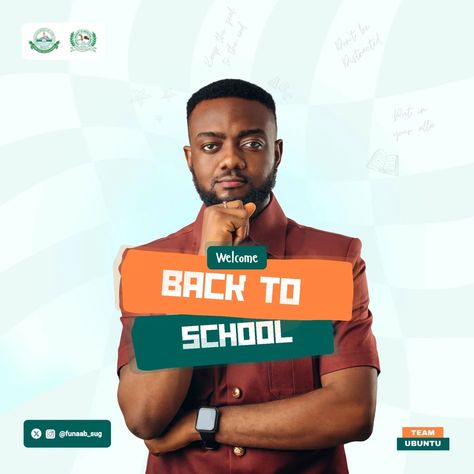 Flyer design for FUNAAB SUG Welcome back to school Funaabites Back To School Flyer Design, School Flyer Design, Back To School Flyer, Leadership Goals, Instagram Flyer, School Flyer, Welcome To School, Social Media Branding Design, Media Branding