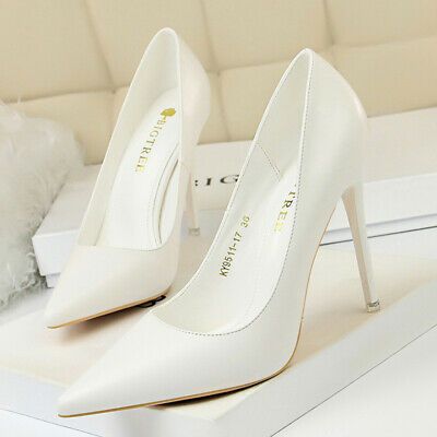 Sepatu Pump, Vintage High Heels, Hak Tinggi, Basic Heels, White High Heels, White Shoes Women, High Heels Shoes, Super High Heels, Womens Wedding Shoes