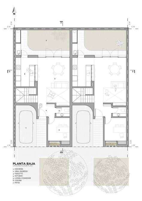 Triplex House, Row House Design, Duplex Floor Plans, Modular Housing, Duplex Plans, Duplex Design, Vintage House Plans, Duplex House Plans, Duplex Apartment