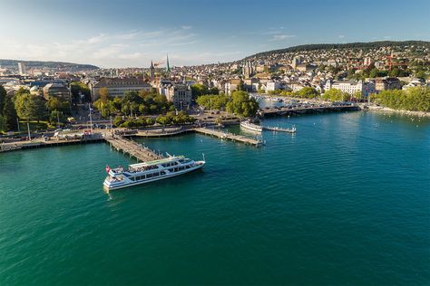 Lake Zurich, Lake Boat, Boat Trips, Round Trip, Beautiful Scenery, Zurich, Walkway, Black Outfit, Europe Travel