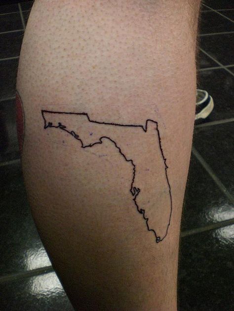 Florida Outline <3 Florida Leg Tattoo, Florida Outline Tattoo, Florida Outline, Florida Tattoo, Florida Tattoos, Outline Tattoo, Leg Tattoo, Discreet Tattoos, State Of Florida