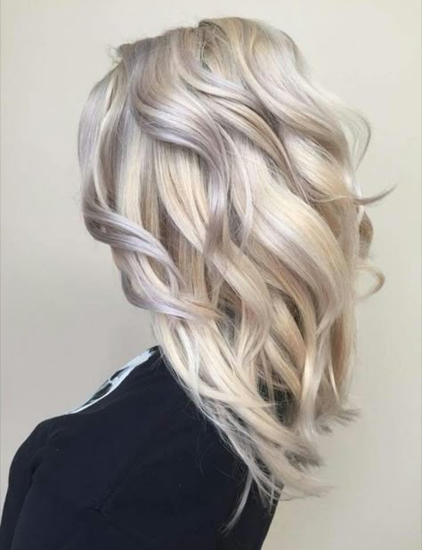 Colors Platinum Blonde Long Bob, Best Blonde Hair Color, Haircuts Ideas For Women, Grey Balayage, Best Blonde Hair, Toner For Blonde Hair, Blonde Ombre Hair, Ice Blonde Hair, Brassy Hair