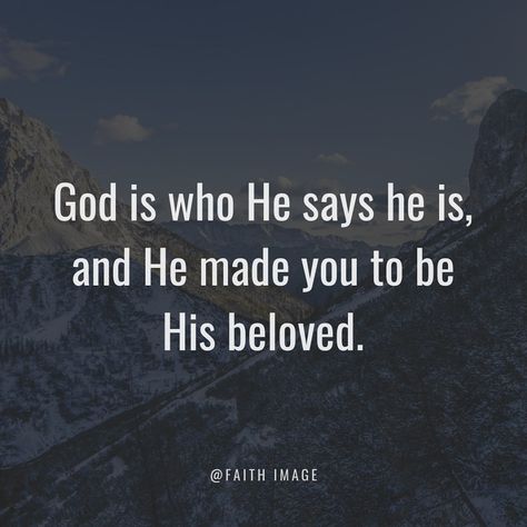 God is who He says he is, and He made you to be His beloved. Gods Beloved, Psalm 139 13, Christian Affirmations, Christian Videos, Verses Quotes, Bible Verses Quotes Inspirational, Abundant Life, Oracle Cards, Scripture Quotes