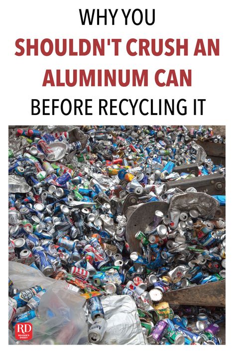 Why You Shouldn't Crush an Aluminum Can Before Recycling It Upcycling Crafts, Aluminum Recycling, Can Crusher, Recycling Station, Recycle Cans, Aluminum Cans, Aluminum Can, Diy Cans, Upcycled Crafts