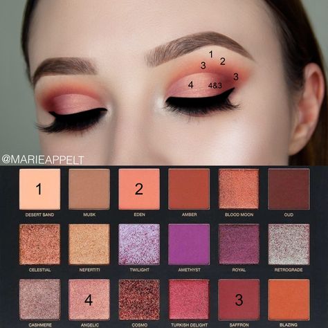 #hudabeauty #desertdusk #makeup Desert Dusk Palette, Matte Make Up, Huda Beauty Desert Dusk, Maquillage Yeux Cut Crease, Eye Makeup Steps, Beautiful Eye Makeup, Makeup For Teens, Makeup Guide, Makeup Eye Looks