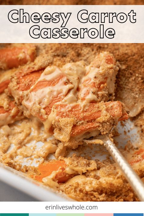 Cozy on up with this delicious Cheesy Carrot Casserole! Made with carrots, butter, onion, garlic, and more, it's a delicious side dish that pairs well with any main. Cheesy Carrots, Cheesy Casserole Recipes, Carrot Casserole, Cheesy Casserole, Sweet Potato Casserole, Everything Bagel, Dessert Appetizers, Latest Recipe, Lemon Chicken