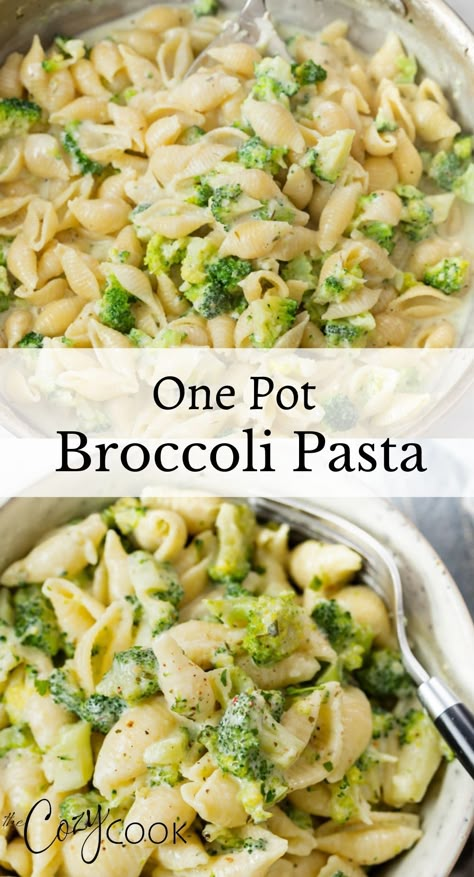 pasta, broccoli, and cheese cooked in one pot Cream Cheese Broccoli, Fry Shrimp Recipes, Broccoli Pasta Recipes, Baked Apple Chips Recipe, Creamy Broccoli Pasta, Stir Fry Shrimp, Baked Apple Chips, Apple Chips Recipe, Eggs And Avocado