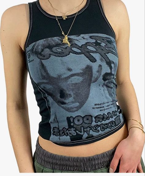 Fairycore Aesthetic Fashion, Y2k Amazon, Grunge Ideas, Grey Fits, Jacket Dress Set, E Girl Aesthetic, Slim Fit Crop Top, Vest Crop Top, Y2k Casual