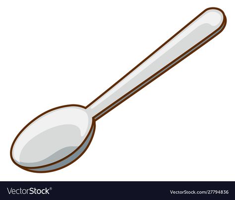 Spoon Illustration, Spoon Drawing, Spoon Cartoon, Paint Recipe, School Wall Art, Visual Aids, Simple Illustration, Photoshop Effects, Background White