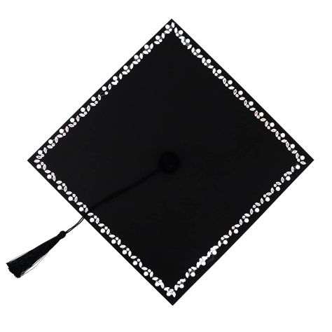 "Buy the Pearl Graduation Cap Bling Stickers by Recollections™ at Michaels. Use these pearl and silver graduation cap bling stickers to personalize your graduation cap for the big day. The strips are the ideal size for lining the edge of the cap and can be cut to size if needed. Use these pearl and silver graduation cap bling stickers to personalize your graduation cap for the big day. The strips are the ideal size for lining the edge of the cap and can be cut to size if needed. Details: Pearl a Pearl Cap Graduation, Pearl Graduation Cap Ideas, Graduation Cap Designs With Pearls, Graduation Cap With Pearls, Pearl Graduation Cap, Pearl And Rhinestone Graduation Cap, Pearl Grad Cap, Silver Graduation Cap, Graduation Look