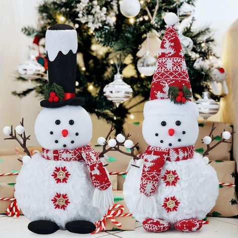 PRICES MAY VARY. Perfect Unique Birthday Gifts: This set of snowmen plushes are absolutely adorable.They're very well made and look great.The bases are weighted to keep them upright and the material is really nice.They are medium to large in size and will make for good birthday gifts for women.Snowman plush doll is a perfect addition to birthday gifts for her birthday decorations. High Quality: Our snowman plush doll is made of premium fabric which is high-quality, durable, soft and safe. The su Minimalist Holiday Decor, Snowman Doll, Xmas 2024, Indoor Kitchen, Holiday Party Decor, Snowman Decor, Snowman Christmas Decorations, Unique Birthday, Office Christmas