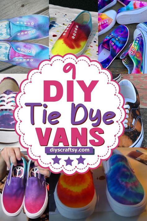 Tie-Dye Vans Diy Tie Dye Vans, Diy Tie Dye, Tie Dye Vans, Tye Dye Patterns, Trendy Footwear, Summer Walks, Diy Tie, How To Tie Dye, Tie Dye Diy