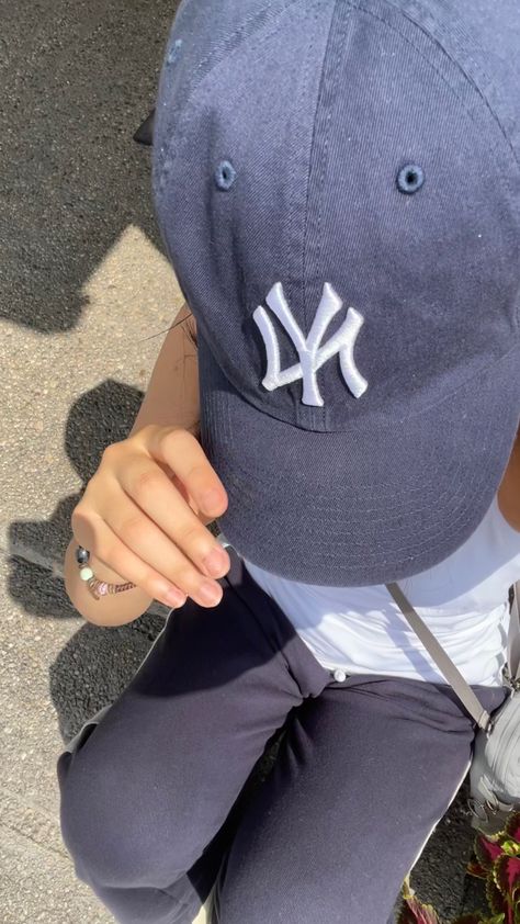 Yankee Cap Aesthetic, Baseball Cap Aesthetic, Blue Outfit Aesthetic, Cap Aesthetic, Chase Aesthetic, Annabeth Chase Aesthetic, Baseball Aesthetic, Percy Jackson Aesthetic, Sky Blue Outfit