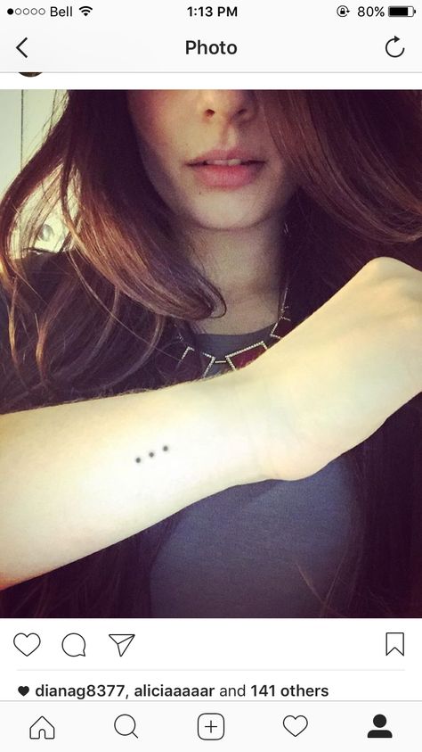 Tribute tattoo. 3 Dots. Wrist. Small Tattoo. Love. Family. Dad. Wrist Small Tattoo, 3 Dots Tattoo Meaning, Three Dots Tattoo, Dots Tattoo Meaning, Dot Tattoo Meaning, 3 Dot Tattoo, Tattoo Meaning Ideas, Dots Tattoo, Tribute Tattoo