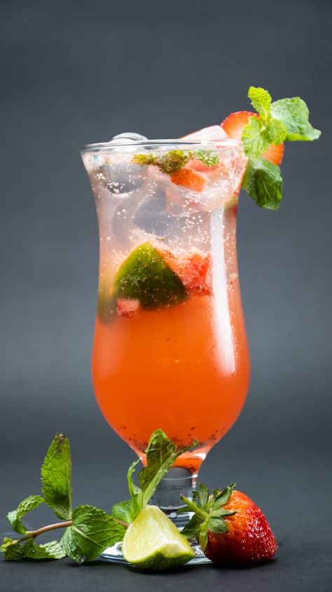 #mojitos Strawberry Mojito, Fresh Strawberry, Mojito