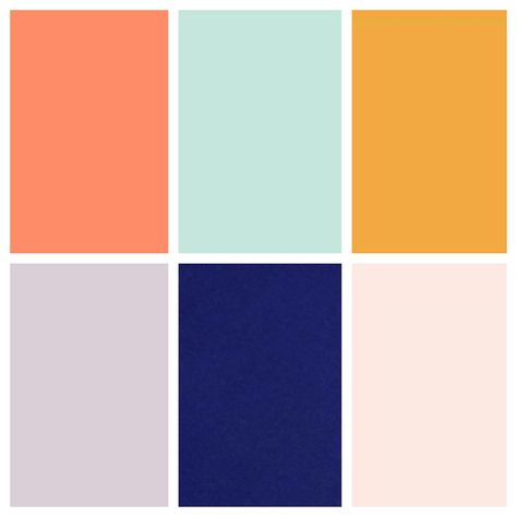 Salmon, gold, grey navy, mint nursery palate Navy Salmon Color Palette, Navy And Salmon Bedroom, Navy Coral Yellow Palette, Blue Coral Color Palette, Blue Coral Gold Color Palette, Teal Coral Yellow Color Palette, Green Playroom, Branding Mood Board Inspiration, Navy Color Palette